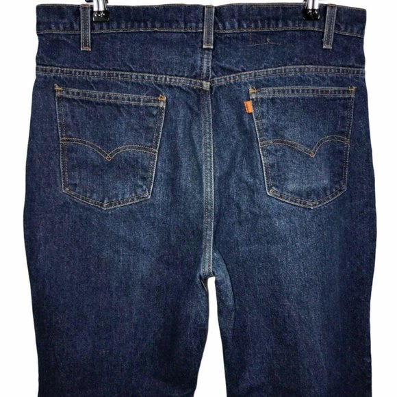 Levi's Vintage 90s Orange Tab Straight Jeans 40 33 - Picture 6 of 8